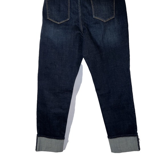 Chico's So Slimming Ankle Jeans Dark Wash Sz L (2) 12 Cuffed Hem Casual Comfort - Picture 6 of 10